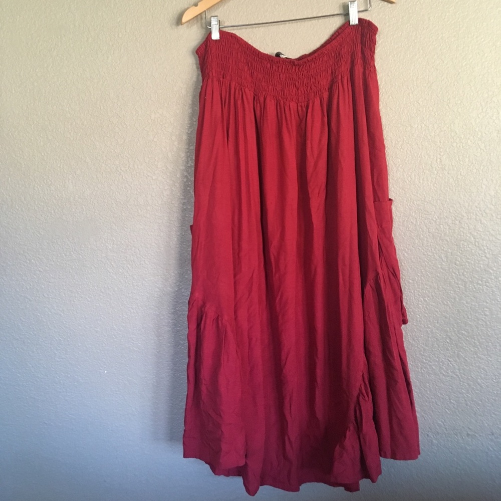 Red women’s skirt